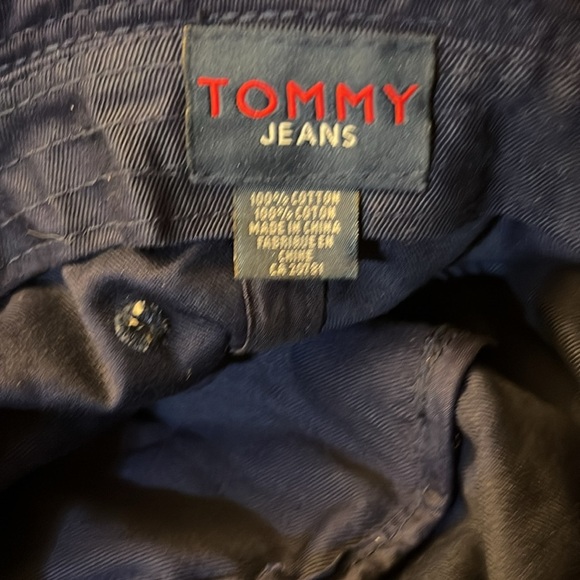 Vintage Tommy Hilfiger Jeans Bucket Hat Navy Unisex - Picture 4 of 4